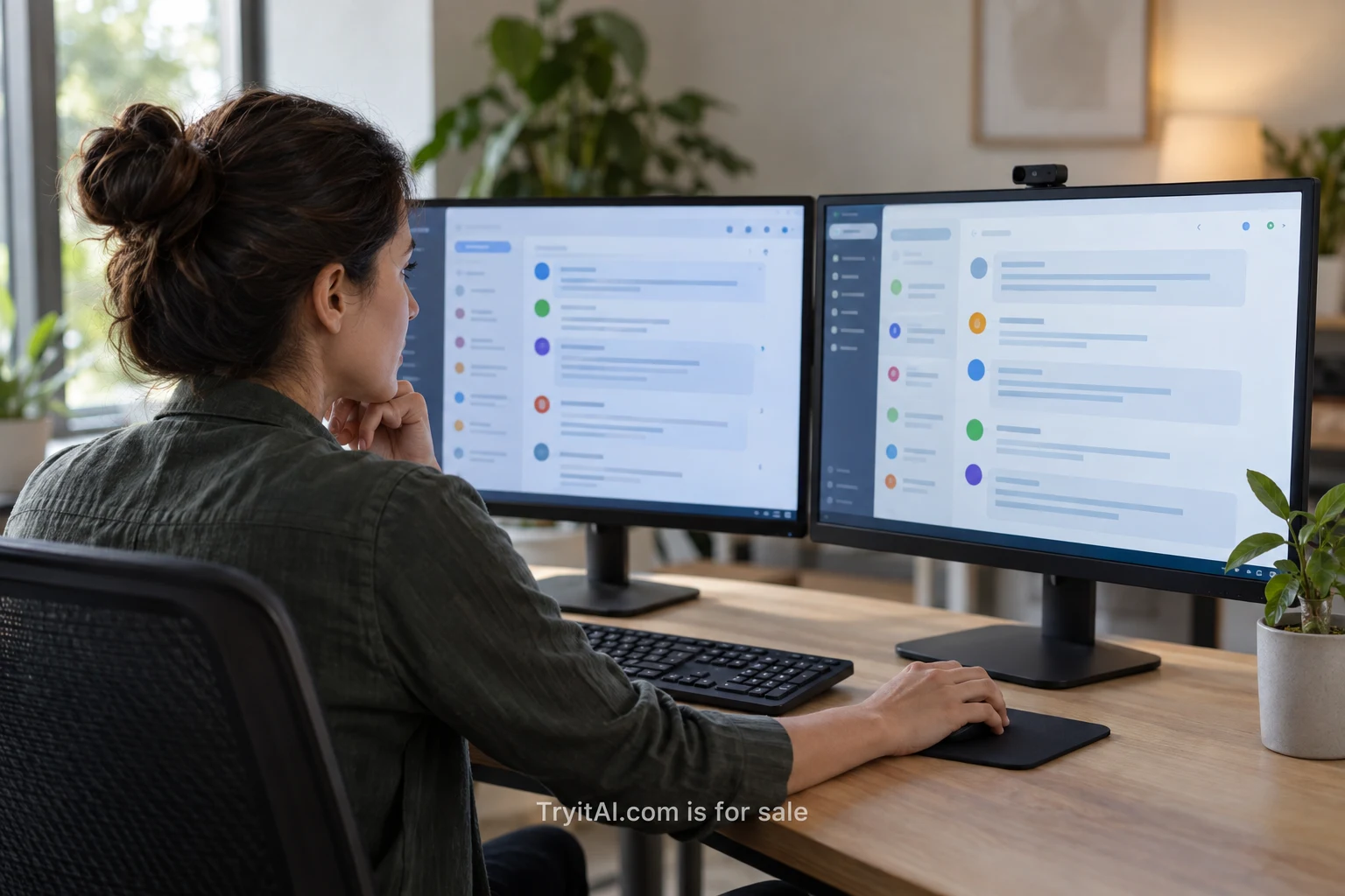 How to Compare AI Tools on One Real Task: people exploring AI software in a practical computer setting.